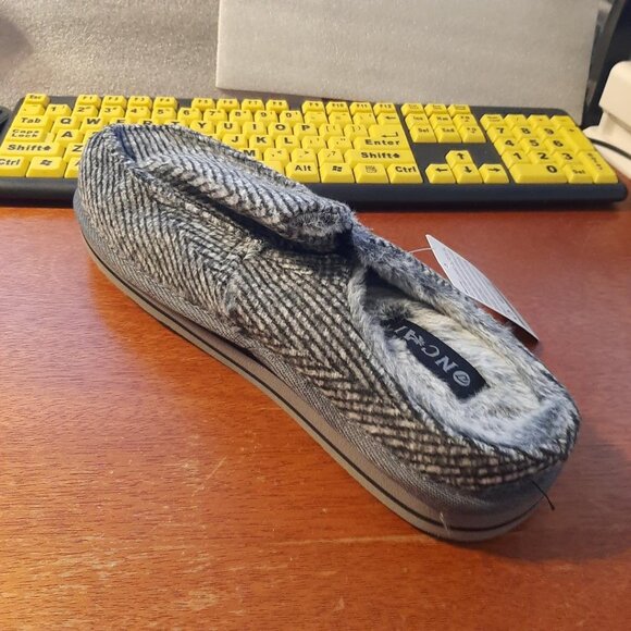 NEW With Tag ! Men's Arch Support Memory Foam Clog Slipper Light Gray Sz US11.5 - Picture 2 of 6